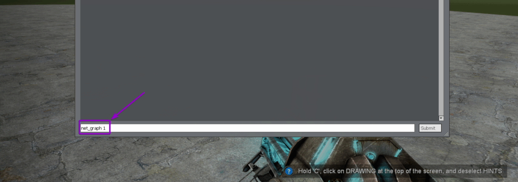 Garrys Mod in Game Console with Command Outlined