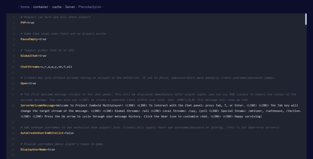 Project Zomboid Pterodactyl file