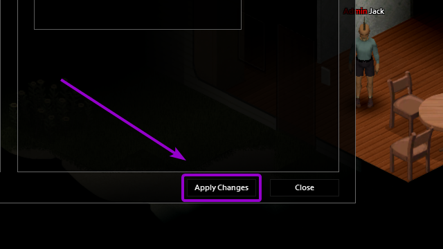 Project Zomboid save sandbox options button