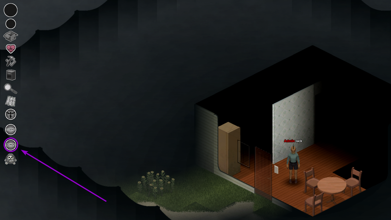 Project Zomboid Admin Menu In-Game