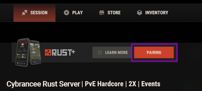 rust in-game pairing button outlined