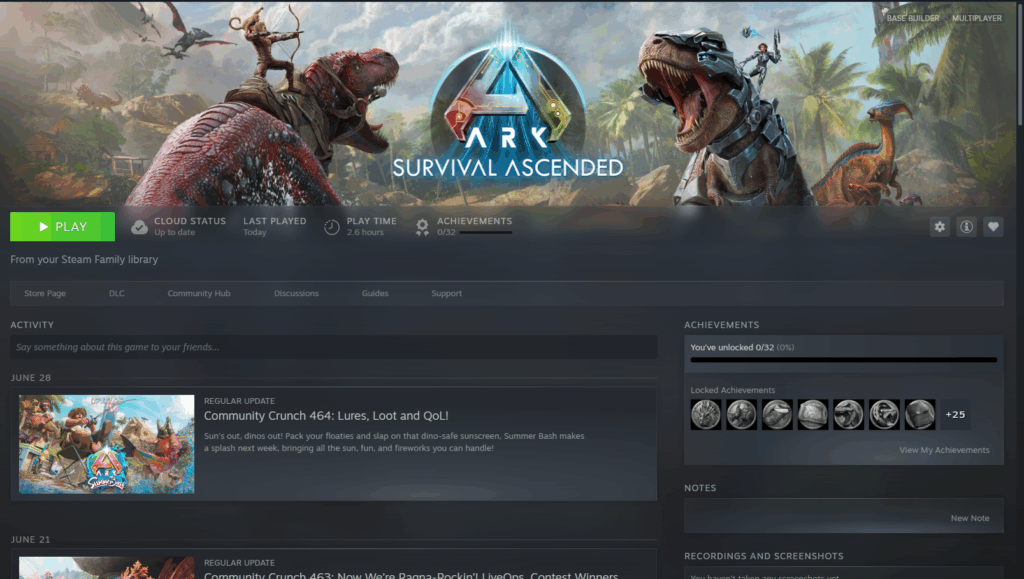 Ark: Survival Ascended Steam page