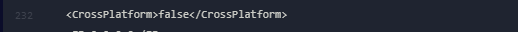 CrossPlatform false line