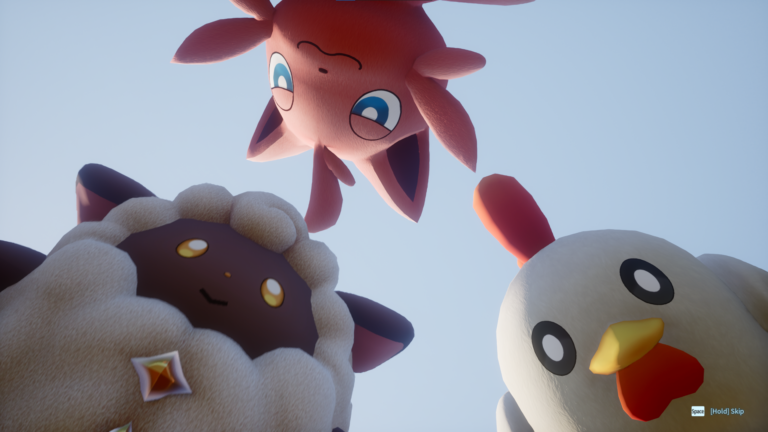 Palworld gameplay with animals