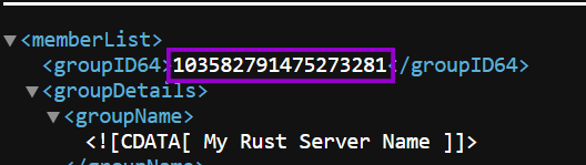 steam group id xml format