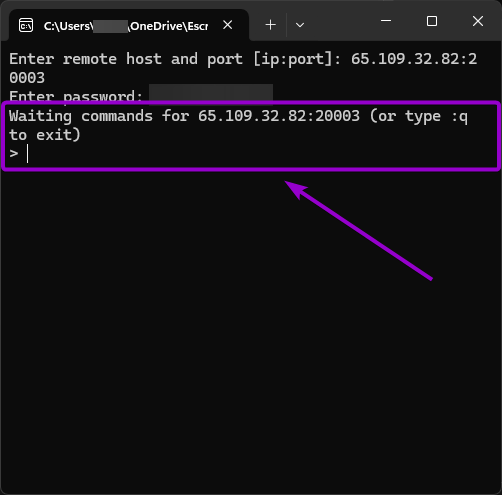 successful-rcon-client-connection-outlined with arrow
