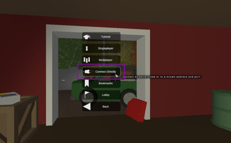 Unturned connect directly button outlined