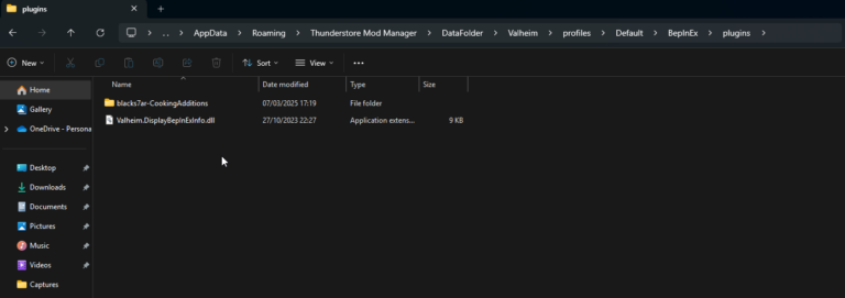 ValheimBepinEx plugins file explorer