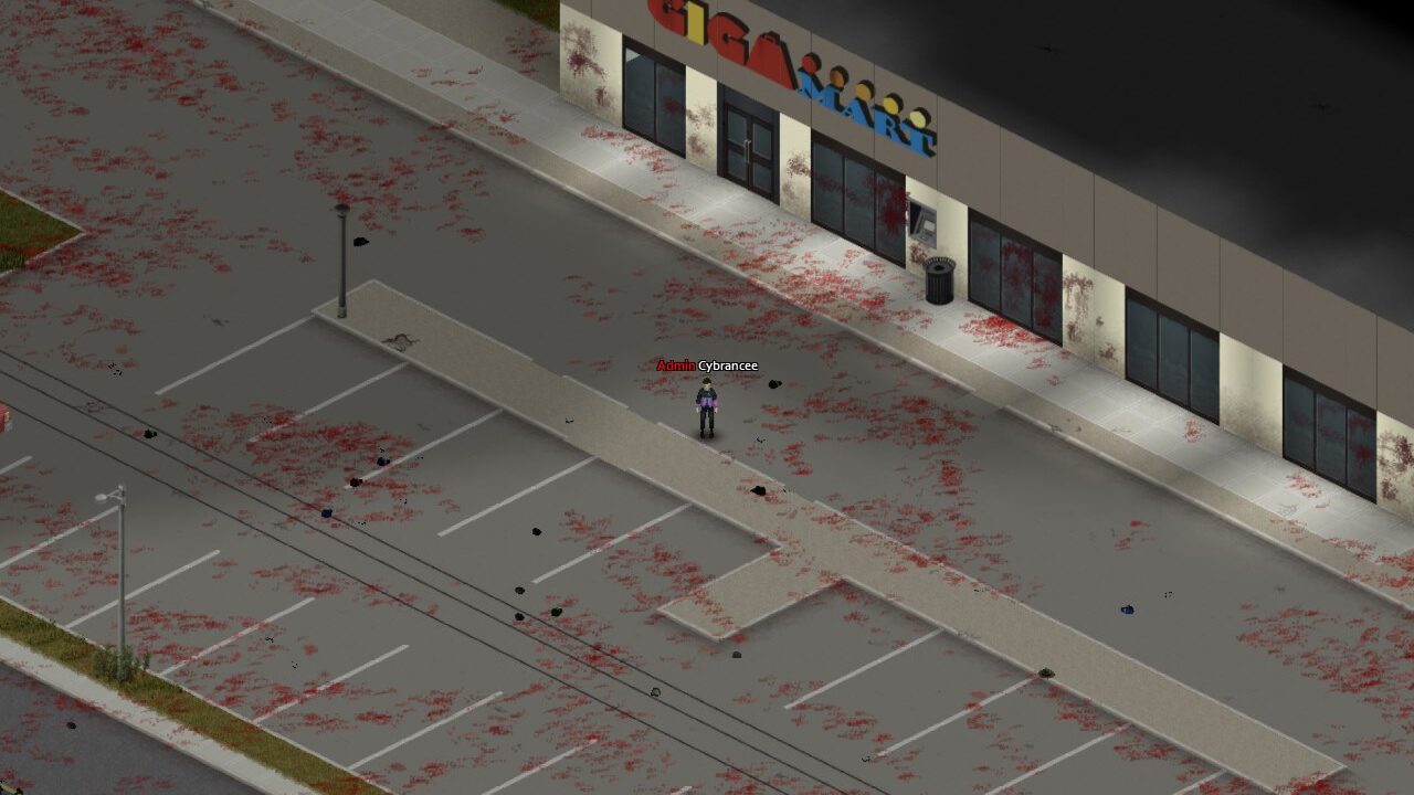 Area cleared of bodies in Project Zomboid