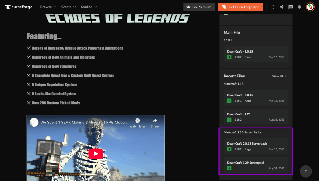 Dawncraft Curseforge Download