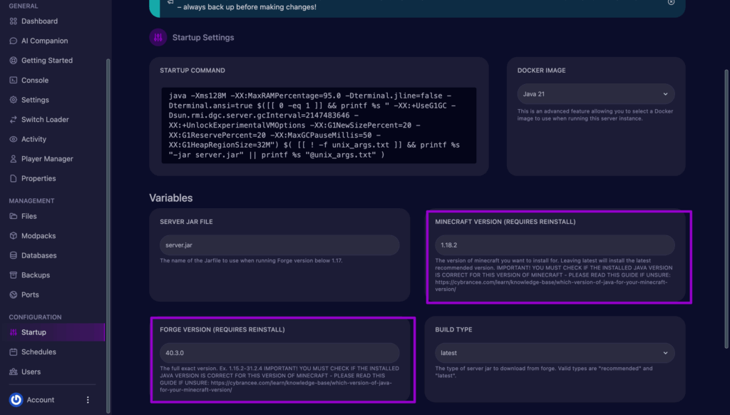 Dawncraft Startup Tab Minecraft