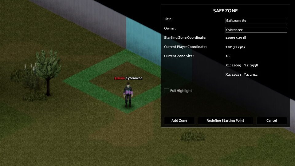 Generation of the safehouse area as the character moves