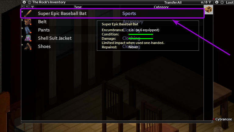 Item with changed properties v2