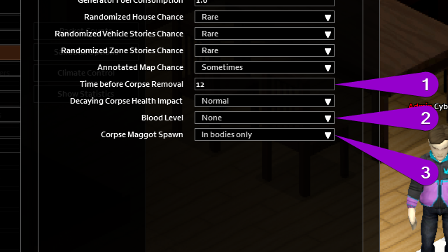 Meta options outlined with arrow