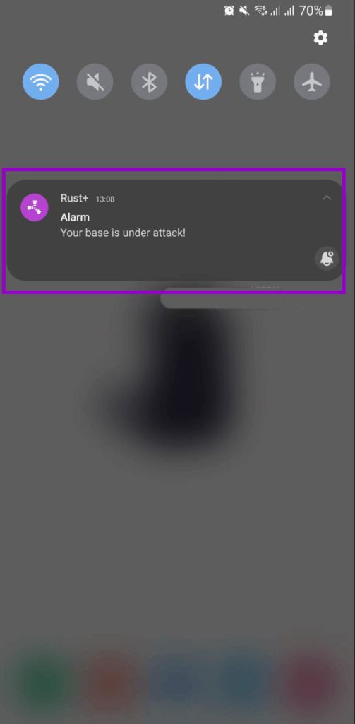 Rust+ App notification when smart alarm trigger