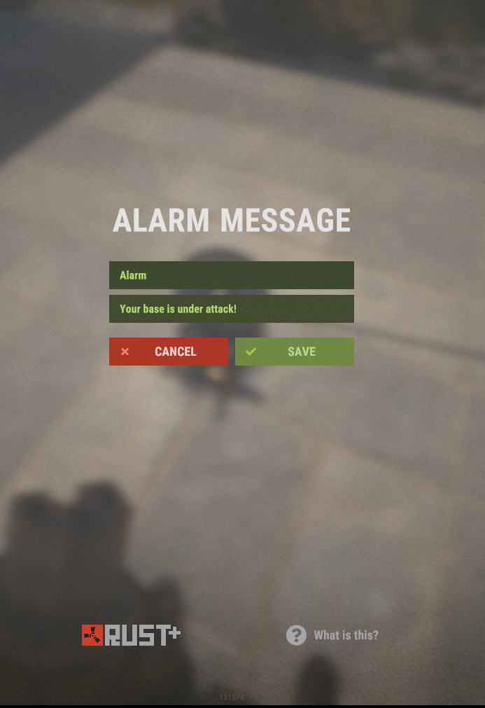 Rust ingame edit smart alarm custom message