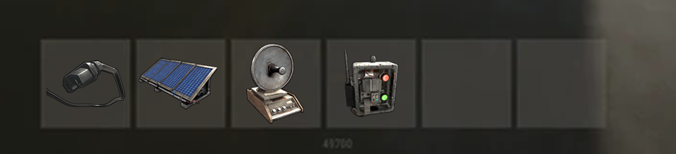 Rust igame tool bar with smart alarm connection items needed