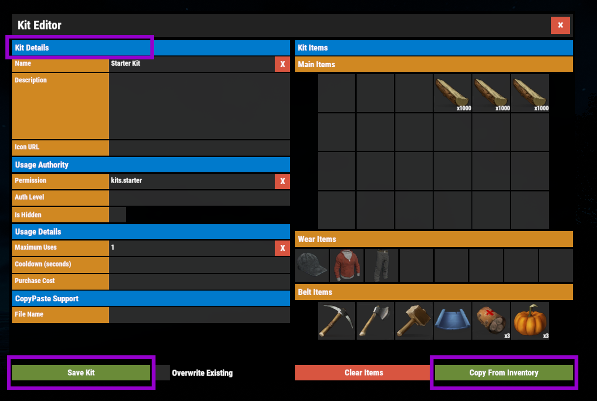 How to Add Custom Kits on Your Rust Server