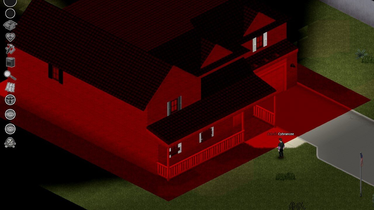 Size of the safehouse marked in red in Project Zomboid