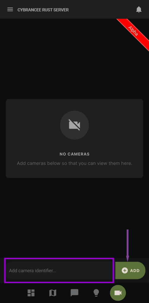 Rust+App with add camera id outlined