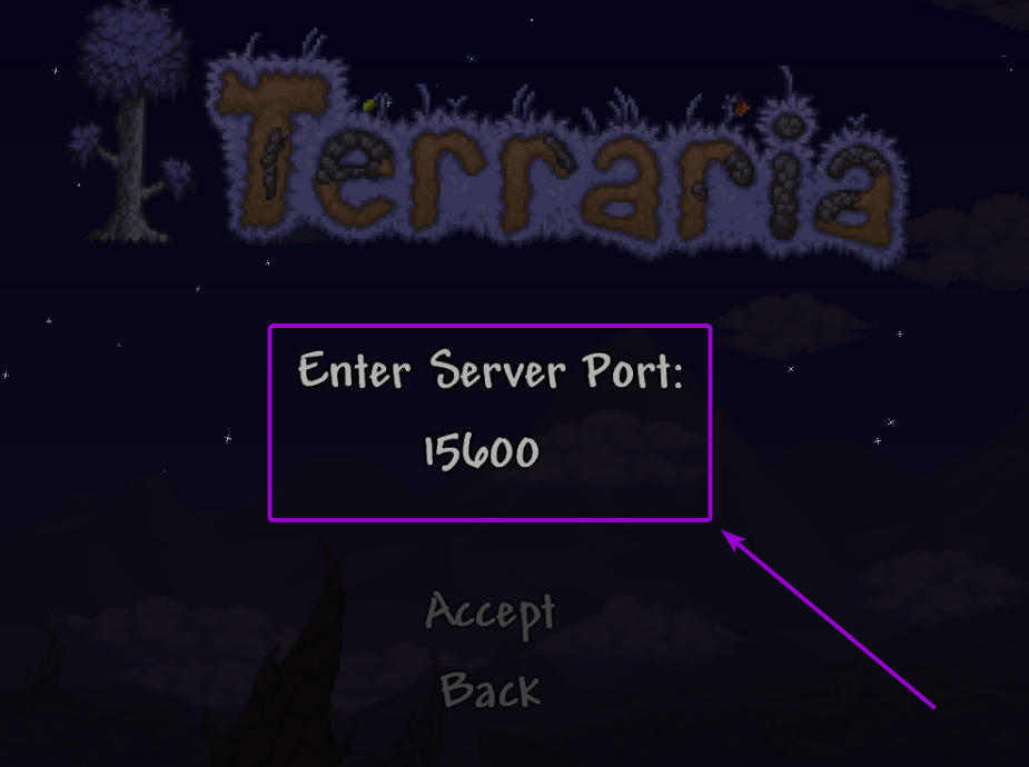 Cybrancee Terraria Server Multiplayer Port Outlined