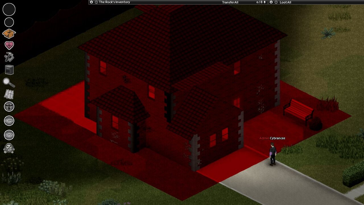 designated area of a claimed safehouse highlighted in red