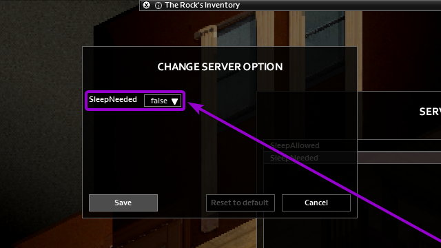 SleepNeeded Checkbox outlined with arrow