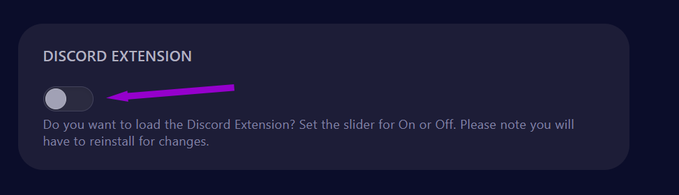cybrancee panel rust startup page with discord extension button outlined