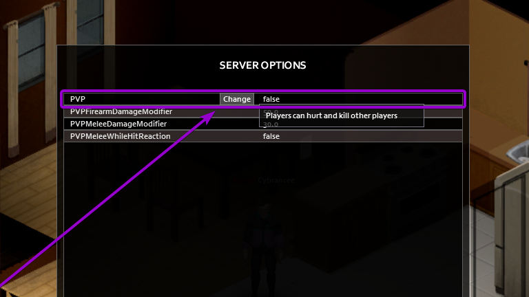 pvp change button outlined with arrow