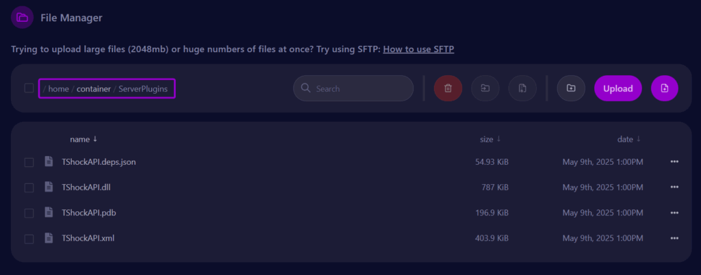 Cybrancee Terraria Server Files Tap Server Plugins Folder
