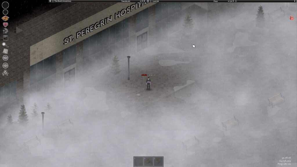 Medium storm in a Project Zomboid world