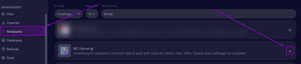 Minecraft Server Modpacks Eternal Mod Outlined