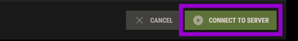 Rust ingame browser with connect to server button outlined