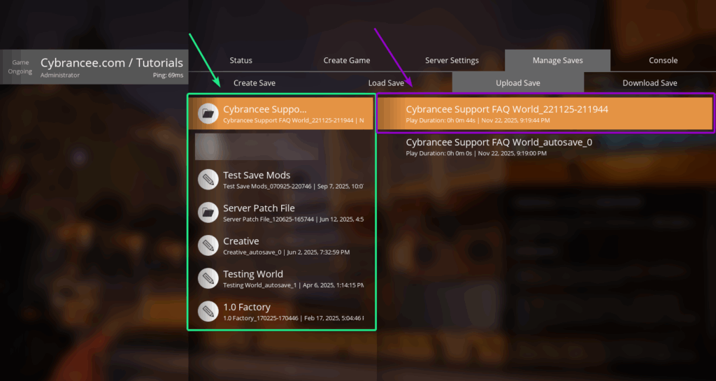 Satisfactory - Green/Purple Markup Of Files Tab