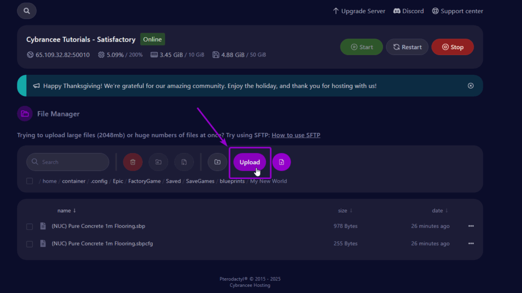 Satisfactory - Blueprint Upload