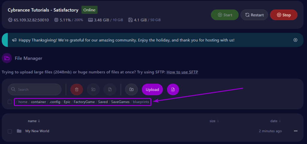 Satisfactory - Blueprints Directory