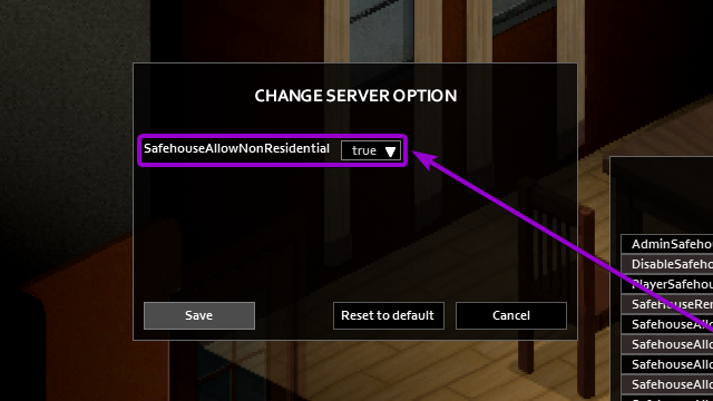 Set the SafehouseAllowNonResidential option to true
