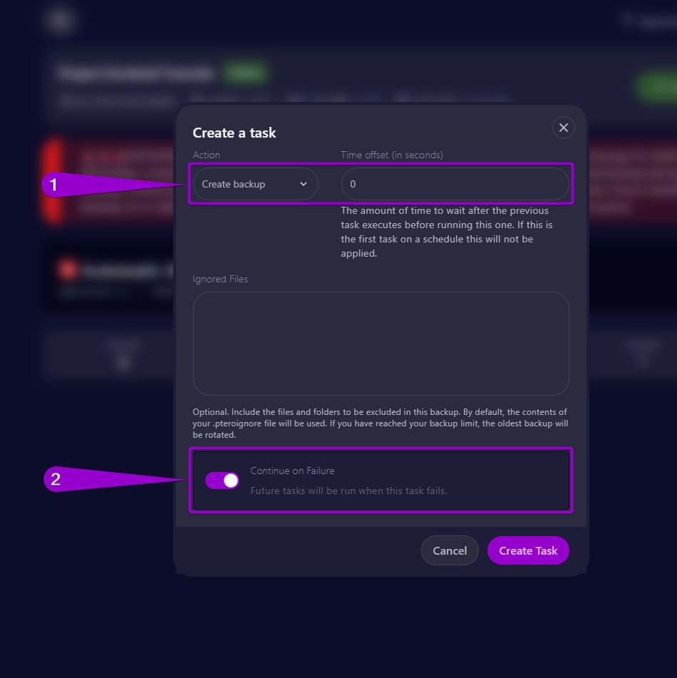 Steps to configure automatic backups in the Cybrancee Panel