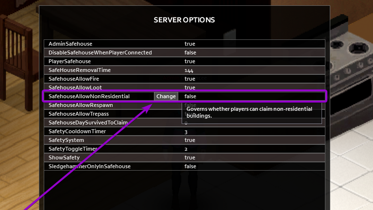 select the 'SafehouseAllowNonResidential' Rectangle