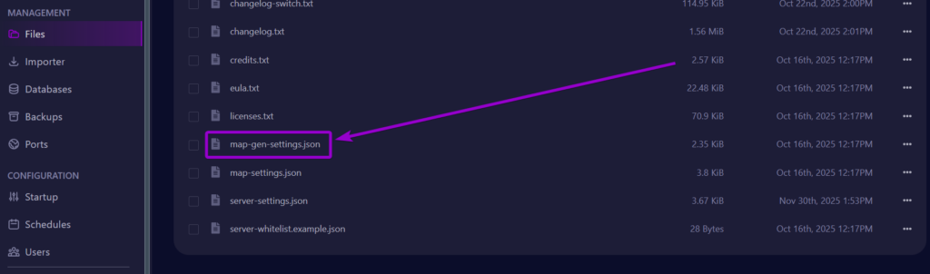 Cybrancee Factorio Server Files Tab Map Gen Settings Outlined