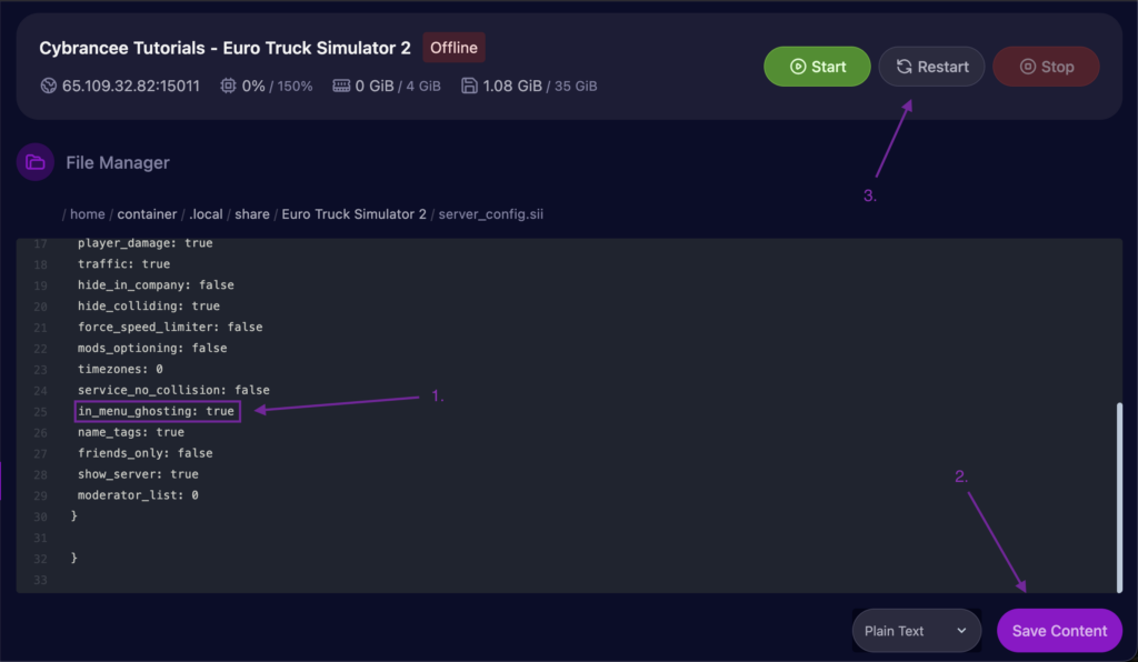 Cybrancee Panel InMenuGhosting Setting Highlighted