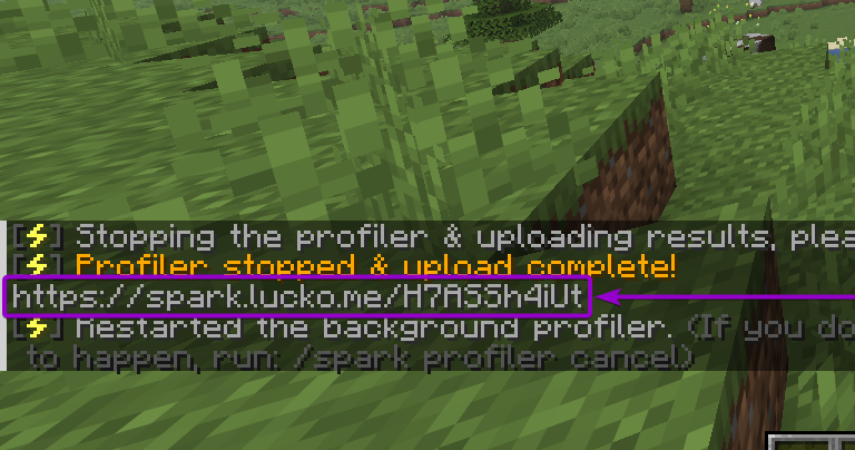 Generated spart report link