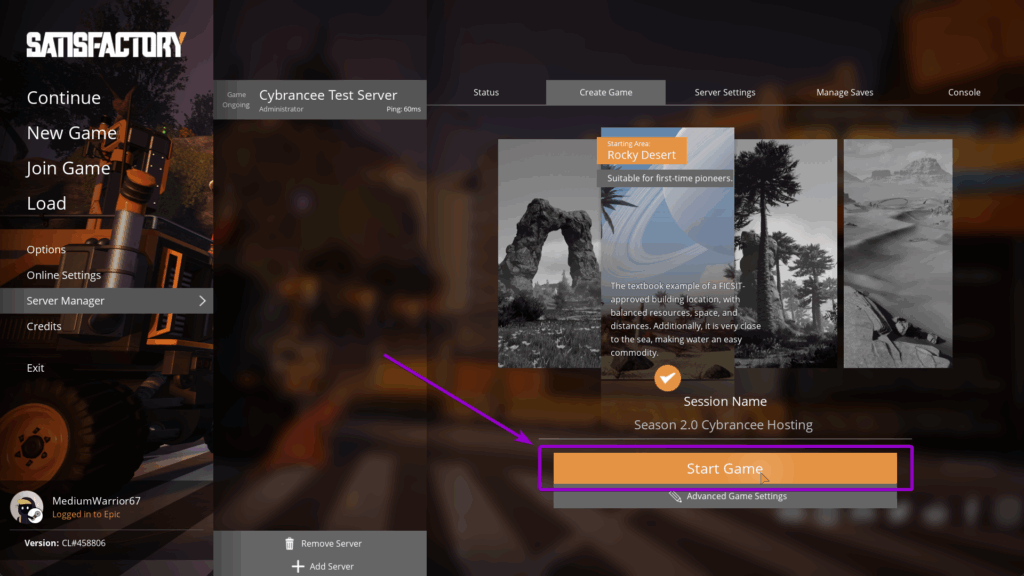 Satisfactory - Start New Game File