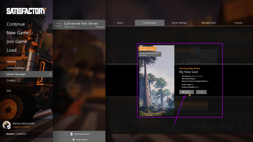 Satisfactory - Start The New Save