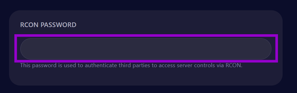 dayz startup tab with rcon password field outlined