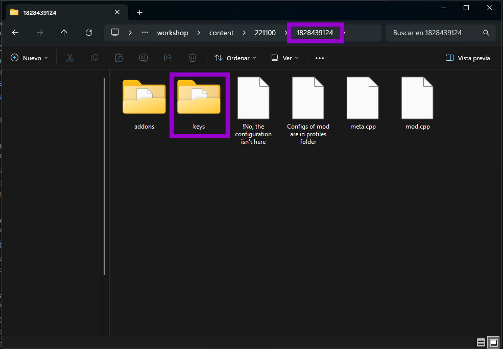 local dayz steam mods folders
