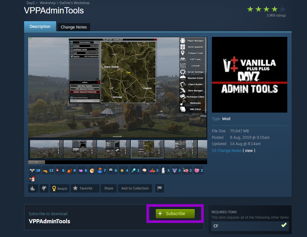 steam website with subscribe button outlined