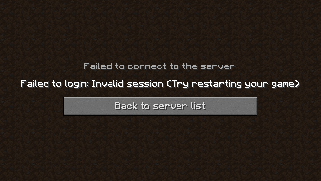 Minecraft 'failed to login: invalid session' error