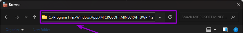 'microsoft-minecraftuwp' folder path