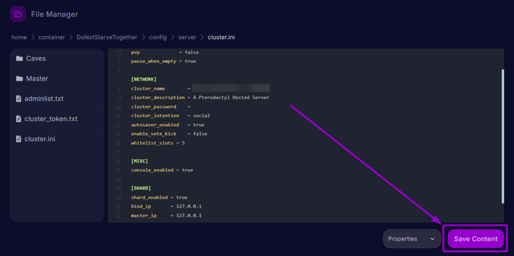 Cybrancee Dont Starve Together Panel Files Cluster Save Outlined